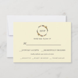 Autumn Wreath | Elección de comida RSVP de boda mo