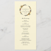 Autumn Wreath | Programa de bodas modernas