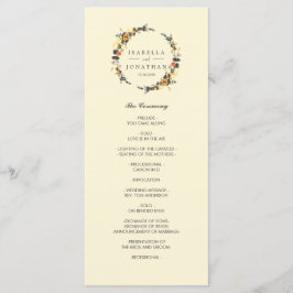 Autumn Wreath | Programa de bodas modernas