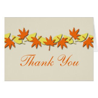 Autumt Leaves Border (Tarjeta de agradecimiento),