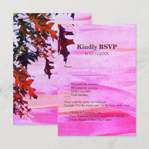 Autumt Sale de la Tarjeta de Menú RSVP de Swirl Ro