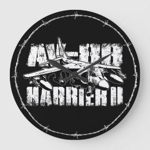 AV-8B Harrier II Ronda (grande) reloj de pared