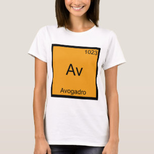 Av - Avogadro Camiseta de Elemento Divertido de Qu