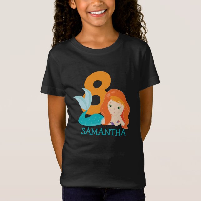 Ava - Diosa Sirena del Río Camiseta cumpleaños 8 (Anverso)