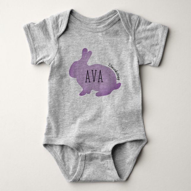 Ava Easter Bunny Babies Top Chica Spring Pastel (Anverso)