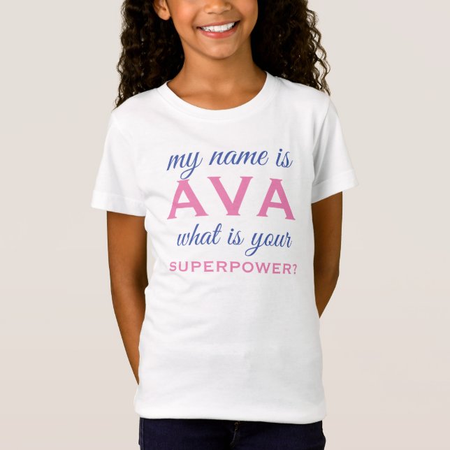 Ava Shirt Chica Nombre Ava Gift Camiseta (Anverso)