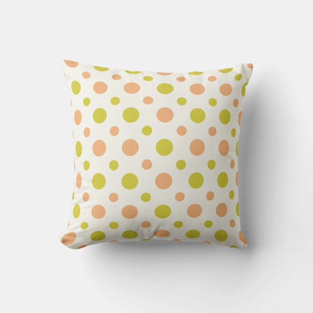 Avacado y almohada de diseño retro de punto de pol (Anverso)