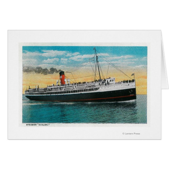 "Avalon" al vapor en la isla de Santa Catalina (Anverso (Horizontal))