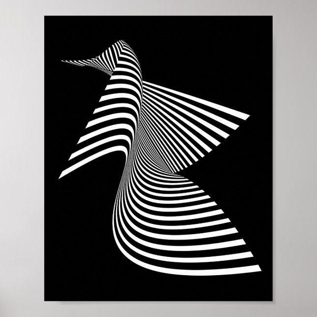 Ave abstracta — Arte óptico (Frente)