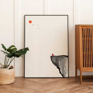 Ave al amanecer - Zen Minimal - Poster de arte mur