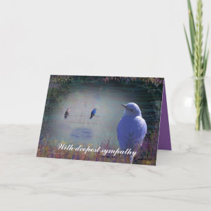 Ave azul de la felicidad Tarjetas de felicitación