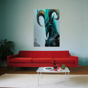 Ave azul   Poster de arte de IA