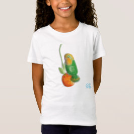 Ave con camisa de ilustracion de albaricoque