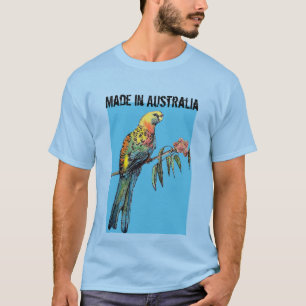 Ave Cute De Loro De Rosella Hecha En Camiseta De A