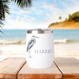 Ave de garza azul costera personalizada