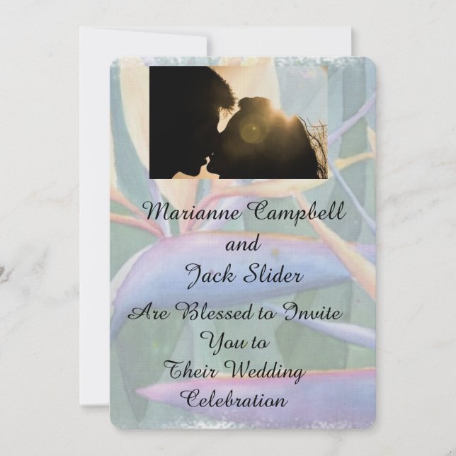 AVE DE INVITACIÓN DE BODA DE PERSONALIZABLE PARADI (Anverso)