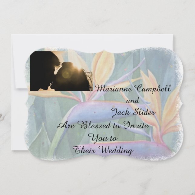 AVE DE INVITACIÓN DE BODA DE PERSONALIZABLE PARADI (Anverso)