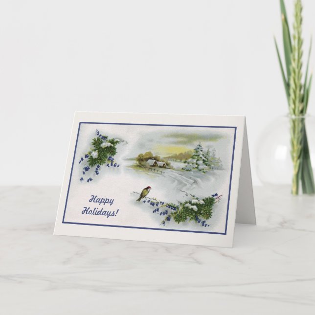 Ave de las casas de Navidad de época (Anverso)