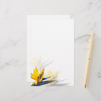 Ave del papel de escritura en blanco del paraíso