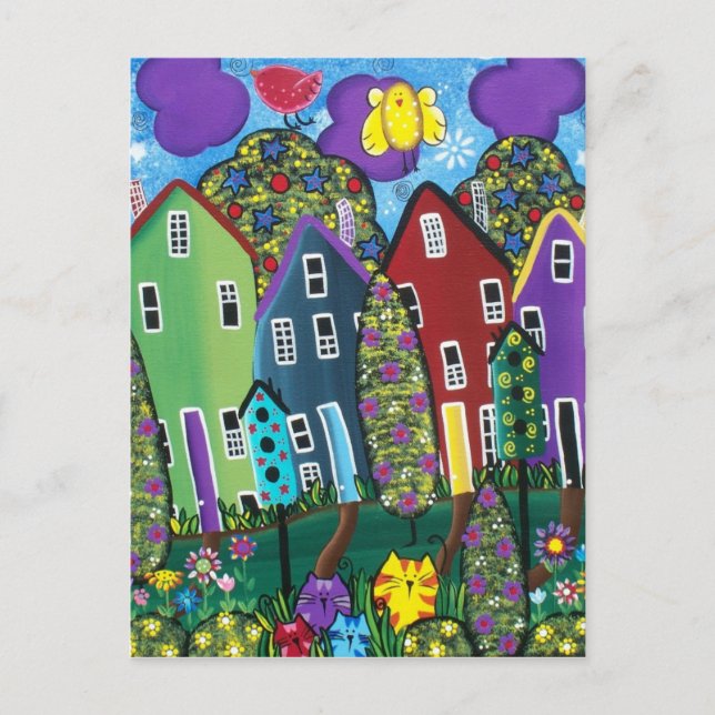 Ave del paraíso del ARTE POPULAR POR la postal de (Anverso)