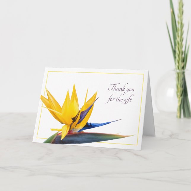 Ave del paraíso Gracias Boda o tarjetas de eventos (Anverso)