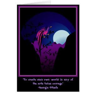 Ave del paraíso iluminada por la luna