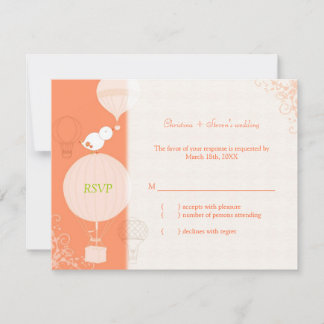 Ave en globos de aire caliente Boda RSVP