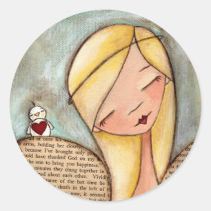 Ave en un ala - Pegatinas Angel