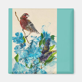 Ave en un imán de sucursal