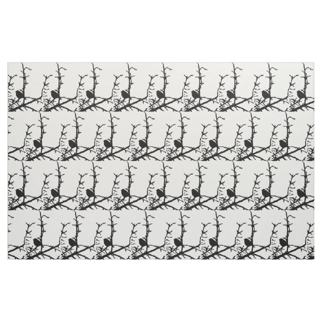 Ave en una tela de rama ("Cuarto gordo" (fat quarter))