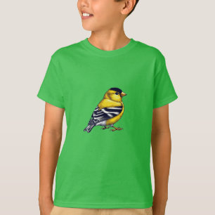 Ave Goldfinch Estadounidense Niños Camiseta Básica