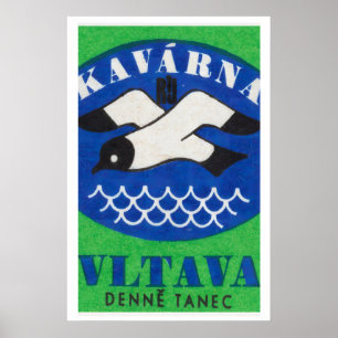 Ave marina - Impresión de caja de cerillas - Arte 