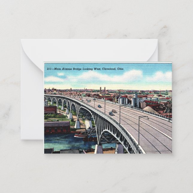Ave principal. Puente, Cleveland, tarjeta postal d (Anverso)