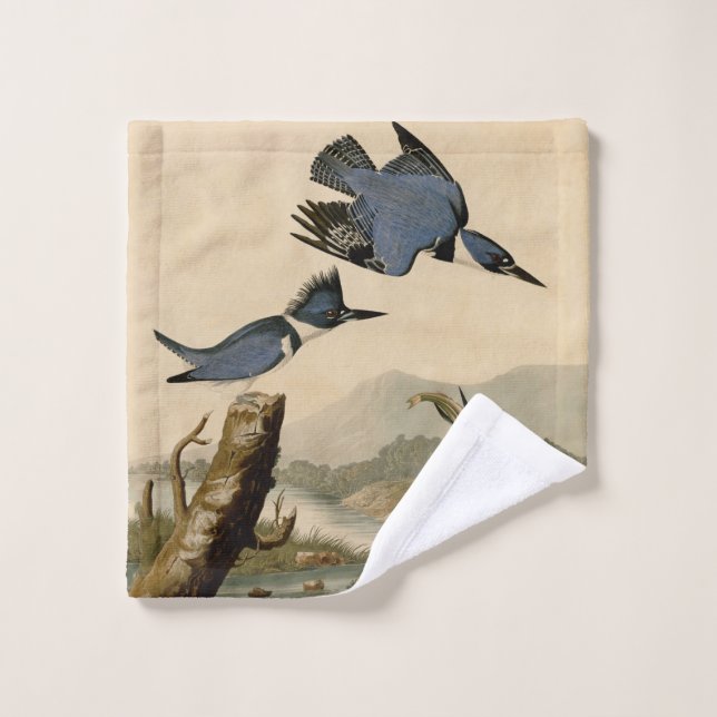 Ave salvaje Audubon Belt Kingfisher (Toallita)