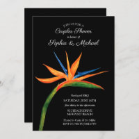 Ave tropical de Paraíso Paraíso Ducha Invitación