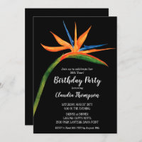Ave tropical del paraíso Invitaciones de cumpleaño