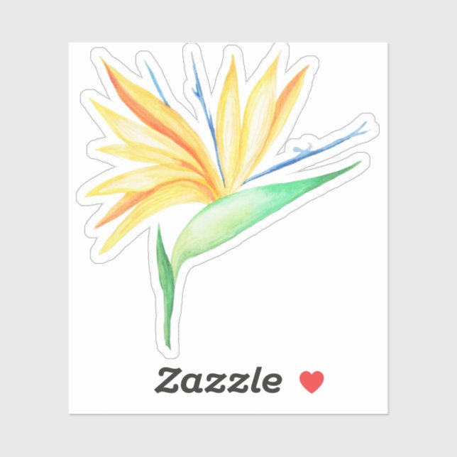 Ave tropical del pegatina vinílico del paraíso (Hoja)