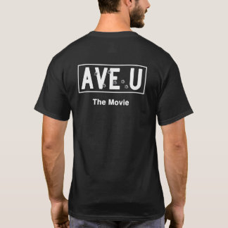 Ave U Movie Street Rótulo Camiseta Oscura