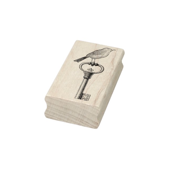 Ave virgen en el arte de un sello de goma clave (Sello)