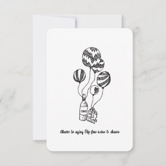 Avejecimiento como vino fino - Tarjeta de cumpleañ