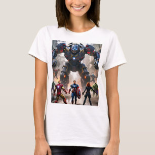 Avengers vs. Robots: Camiseta Epic Showdown