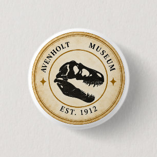 Avenholt Museum Botón de Pin Dinosaura Vintage