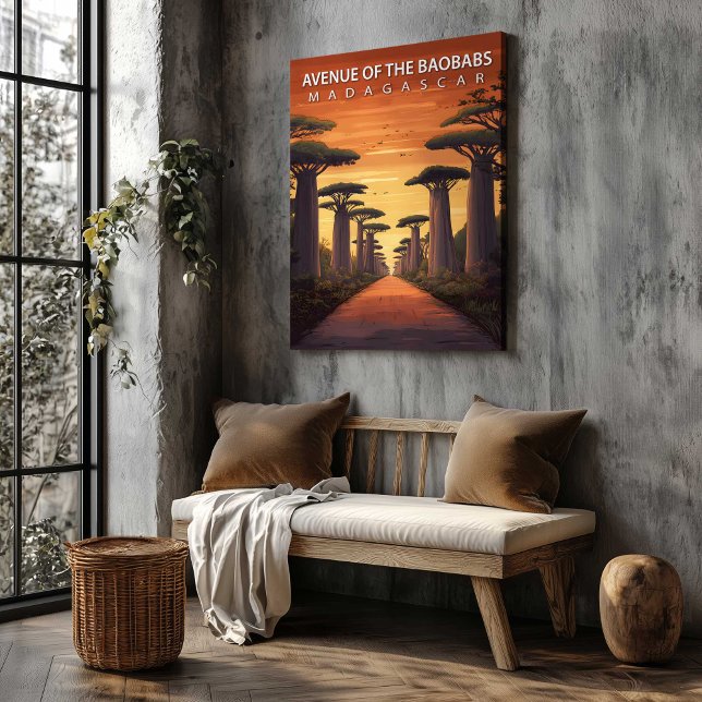 Avenida de los Baobabs Madagascar Arte de Pared en (Avenue of the Baobabs Madagascar Canvas Wall Art by TinkPrints.)