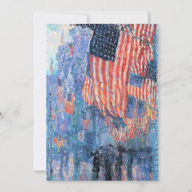 Avenida en la lluvia por Frederick Childe Hassam (Anverso)