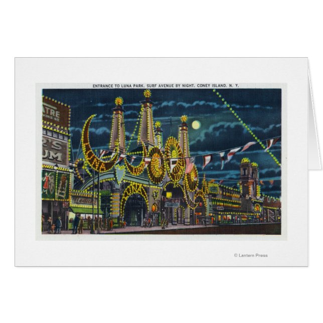 Avenida Surf Vista de la entrada del Luna Park en (Anverso (Horizontal))