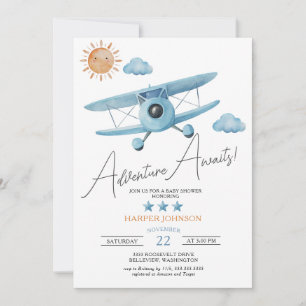 Aventura a la espera de la invitación Baby Shower 