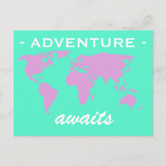 Aventura a la postal del Mapa Mundial