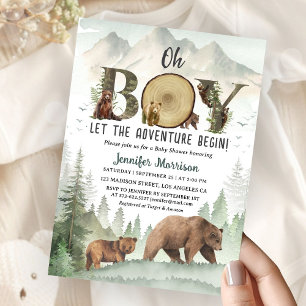 Aventura Comienza Invitación para Baby Shower Niño