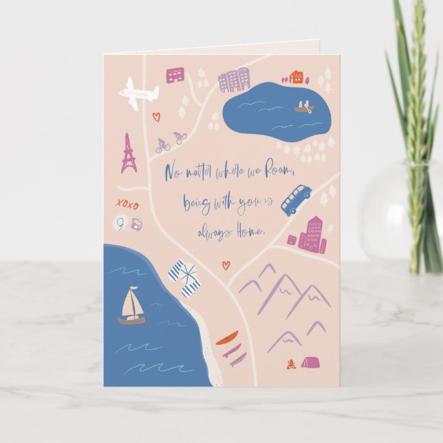 Aventura con la tarjeta de felicitación Valentine (Anverso)