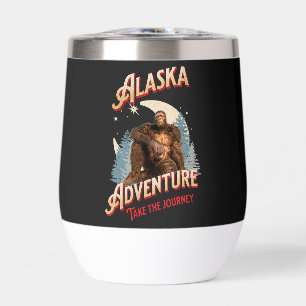 Aventura de Bigfoot de Alaska Arte de Retro Natura